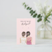 Wedding Bride Bridesmaid Earring Display Card Visitenkarte (Stehend Vorderseite)
