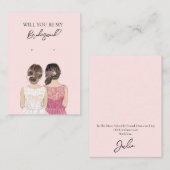 Wedding Bride Bridesmaid Earring Display Card Visitenkarte (Vorne/Hinten)