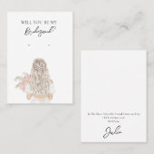 Wedding Bride Bridesmaid Earring Display Card Visitenkarte (Vorne/Hinten)