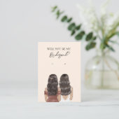 Wedding Bride Bridesmaid Earring Display Card Visitenkarte (Stehend Vorderseite)