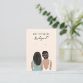 Wedding Bride Bridesmaid Earring Display Card Visitenkarte (Stehend Vorderseite)