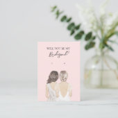 Wedding Bride Bridesmaid Earring Display Card Visitenkarte (Stehend Vorderseite)
