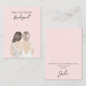 Wedding Bride Bridesmaid Earring Display Card Visitenkarte (Vorne/Hinten)