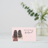 Wedding Bride Bridesmaid Earring Display Card Visitenkarte (Stehend Vorderseite)