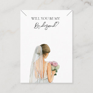 Wedding Bride Bridesmaid Necklace Display Card Visitenkarte