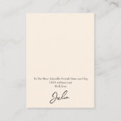 Wedding Bride Bridesmaid Necklace Display Card Visitenkarte (Rückseite)