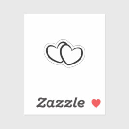 Wedding Bride Groom Double Heart Temporary Tattoo Aufkleber