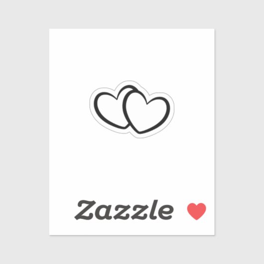 Wedding Bride Groom Double Heart Temporary Tattoo Aufkleber (Blatt)