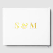 Wedding Bride Groom Names White Foil Guestbook Gästebuch (Rückseite)