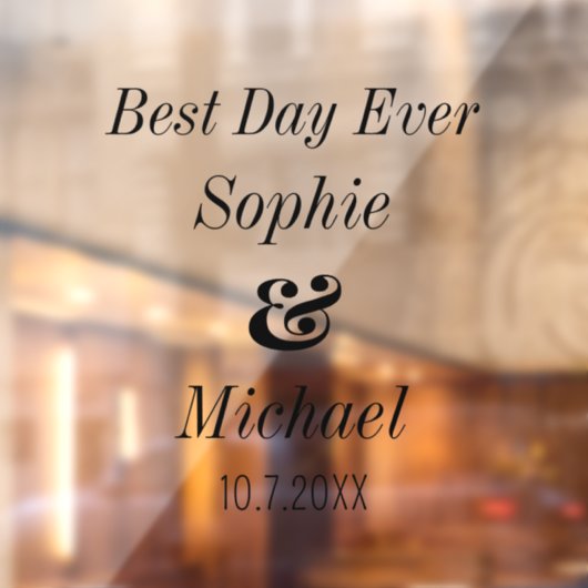 Wedding Bride Groom Newlyweds Fensteraufkleber (Blatt 2)