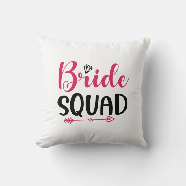 Wedding Bride Squad Kissen (Vorderseite)