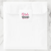 Wedding Bride Squad Quadratischer Aufkleber (Tasche)