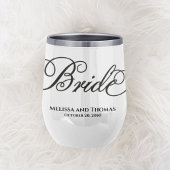 Wedding Bride Typografie Script Custom Tumbler