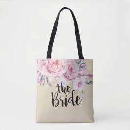 Wedding Brides Chic Watercolor Boho Blumenzauber Tasche
