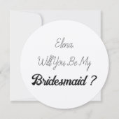 Wedding Bridesmaid 2024 Einfache Vorlage Silver (Vorderseite)