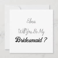 Wedding Bridesmaid 2024 Einfaches Angebot elegant