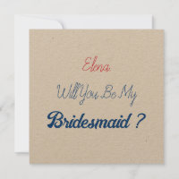 Wedding Bridesmaid 2024 Red Blue Vorschlag Kraft