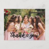 Wedding Bridesmaid Danke Foto Postkarte (Vorderseite)