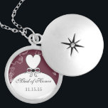 Wedding Bridesmaid Keepake Danke, Necklace Medaillon<br><div class="desc">Keepake Necklaces wählen Sie entweder Silber Platin oder Sterling Silver</div>