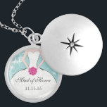 Wedding Bridesmaid Keepake Danke, Necklace Versilberte Kette<br><div class="desc">Tastenketten wählen Sie entweder Silver Plated Gold Finish oder Sterling Silver Einzigartige Personalisierte Custom Bridesmaid oder Trauzeugin Wedding Party Geschenke.</div>