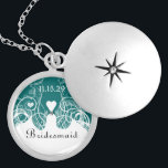 Wedding Bridesmaid Keepake Danke, Necklace Versilberte Kette<br><div class="desc">Keepake Necklaces Wählen Sie entweder Silver Plated Gold Finish oder Sterling Silver Unique Personalisiert Custom !st Christmas Gift Wedding Party Necklaces - um die Hintergrundfarbe zu ändern - klicken Sie auf Anpassen - wählen Sie das letzte Tool aus dem Drop-Down-Menü und wählen Sie aus einer der angezeigten Farben oder geben...</div>