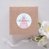 Wedding Bridesmaid Pink Vielen Dank Runder Aufkleber