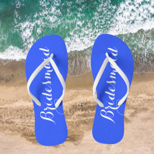 Wedding Bridesmaid Trendy Royal Blue Badesandalen