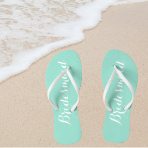 Wedding Bridesmaid Trendy Seafoam Badesandalen
