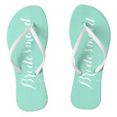 Wedding Bridesmaid Trendy Seafoam Badesandalen (Fußbett)