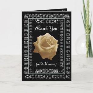 Wedding BRIDESMAID Vielen Dank - SEPIA Rose & Lace Dankeskarte