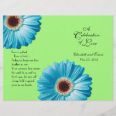 Wedding Bright Blue Daisy Programm (Vorderseite)