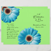 Wedding Bright Blue Daisy Programm (Vorne/Hinten)