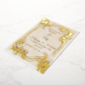 Wedding Brown and beige Invitation Folieneinladung (Gedreht)