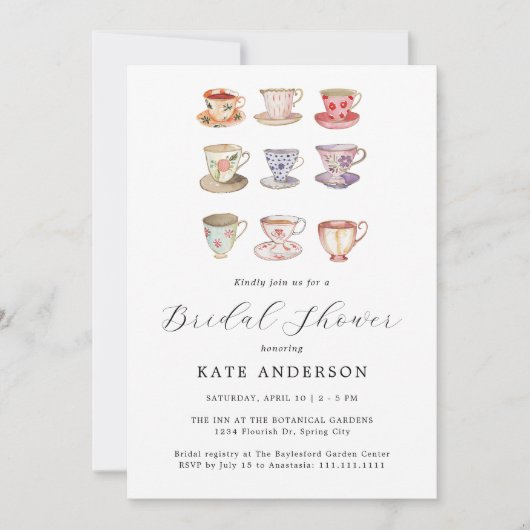 Wedding Brunch Tee Party Brautparty Einladung