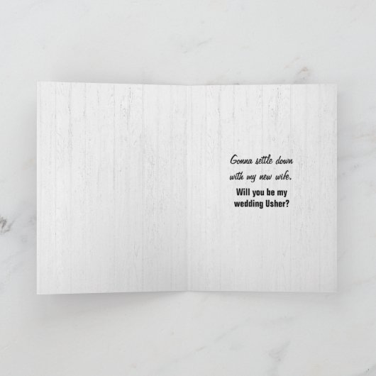 Wedding Buck Usher Request Einladung (Innenseite)