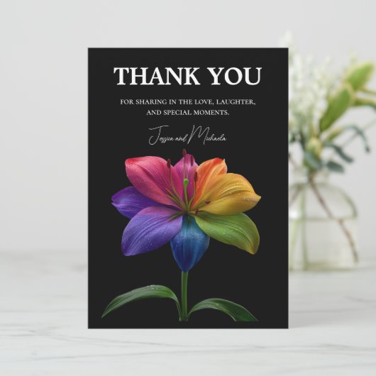 🌈 Wedding budget Dankeskarte (Stehend Vorderseite)