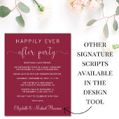 Wedding Burgundy Happell Ever After Party