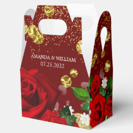 Wedding Burgundy Luxurious Favor Box Geschenkschachtel