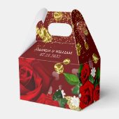 Wedding Burgundy Luxurious Favor Box Geschenkschachtel (Vorderseite)