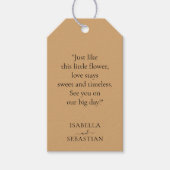 Wedding Burly Wood Sand Lavender Touch Geschenkanhänger (Vorderseite)