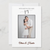 Wedding, Burnt Orange, Modern, Typography, Script, Einladung (Rückseite)