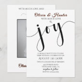 Wedding, Burnt Orange, Modern, Typography, Script, Einladung (Vorne/Hinten)