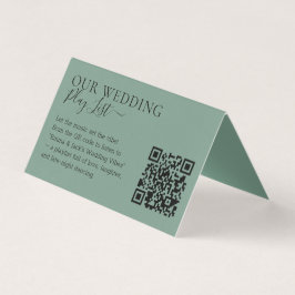 Wedding Cadet Blue Green QR Code Playlist