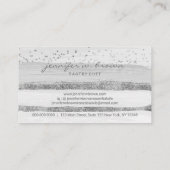 Wedding Cake Baker Eventplaner Glitzer Grau Visitenkarte (Rückseite)