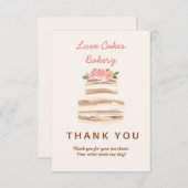 Wedding Cake Business Begleitkarte (Vorne/Hinten)