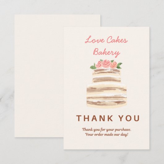 Wedding Cake Business Begleitkarte (Vorne/Hinten)