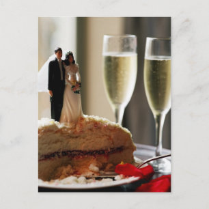 Wedding Cake Champagne Postkarte