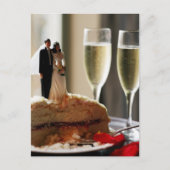 Wedding Cake Champagne Postkarte (Vorderseite)