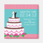 Wedding Cake Collection Das Datum Magnet speichern (Vorne)