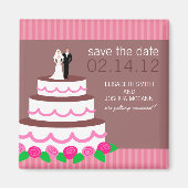 Wedding Cake Collection Das Datum Magnet speichern (Vorne)